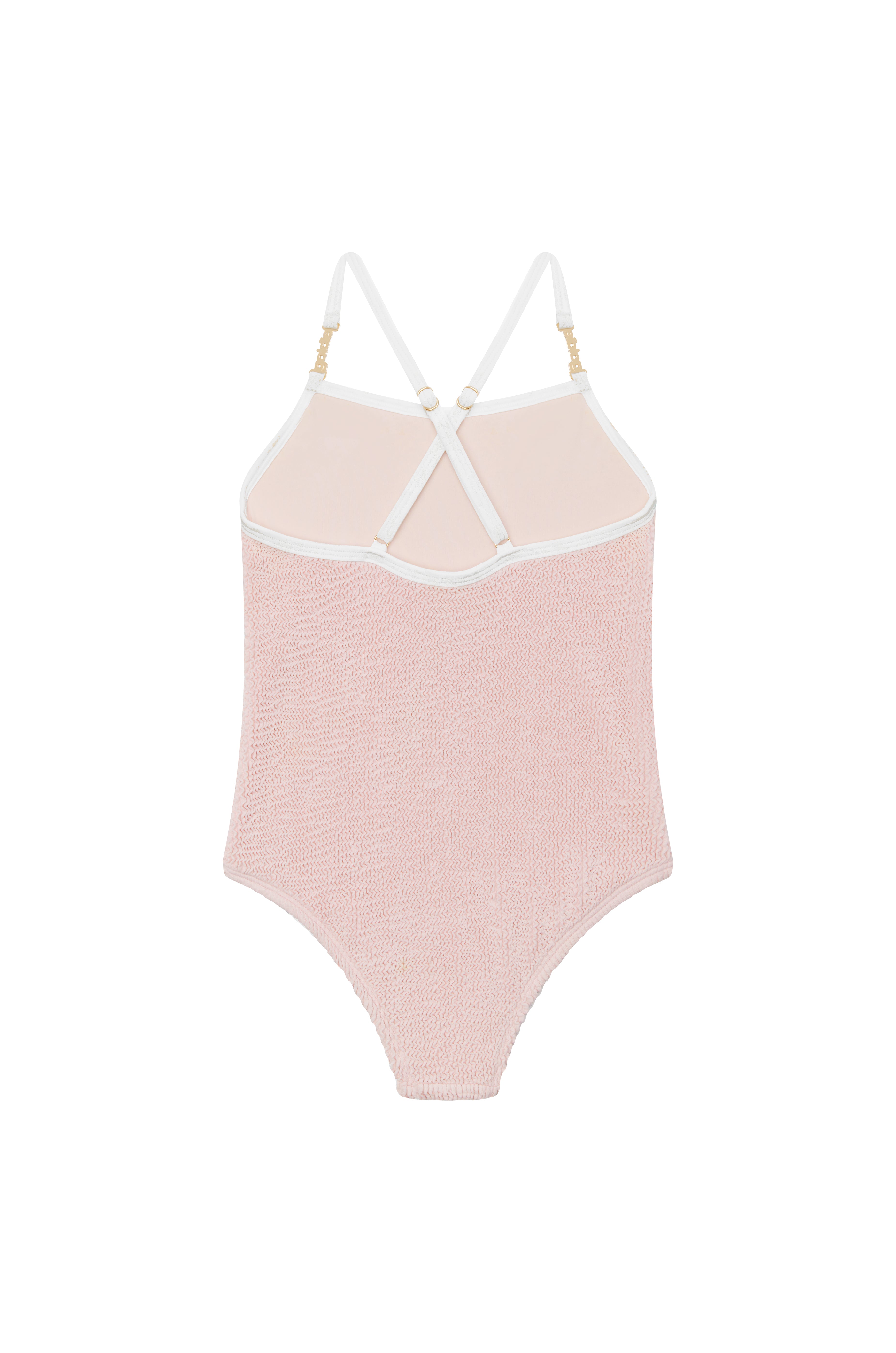 ISLA ONE PIECE - BLUSH/WHITE (KIDS)