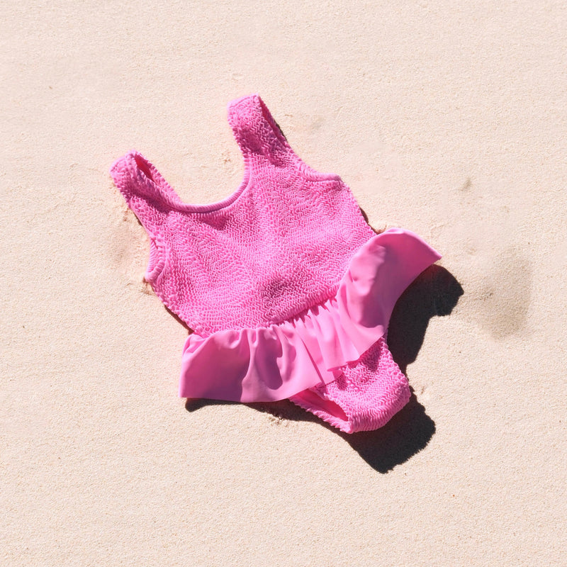 CAMILA FRILL ONE PIECE - PINK / PINK -<B> SPF 50+ </B>