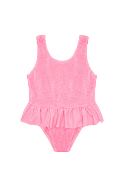 CAMILA FRILL ONE PIECE - PINK / PINK -<B> SPF 50+ </B>