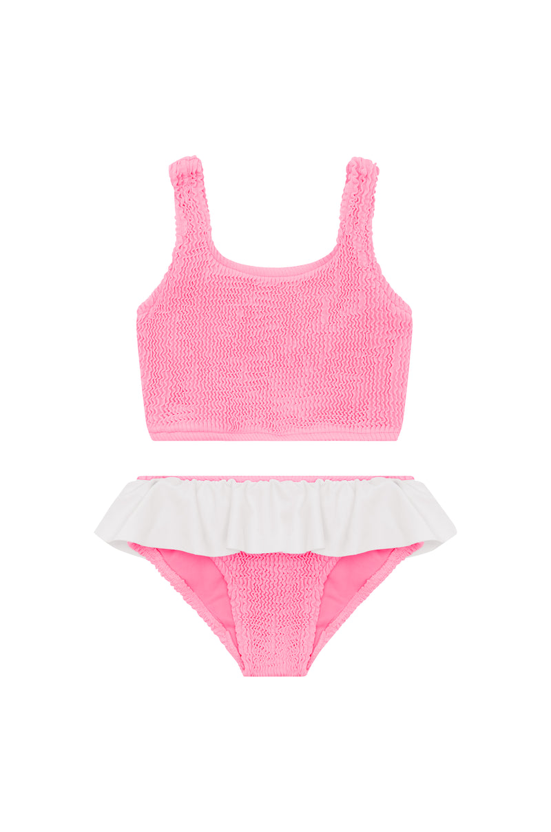 ELLIE TANK BIKINI - PINK / WHITE - <b>SPF 50+</B>