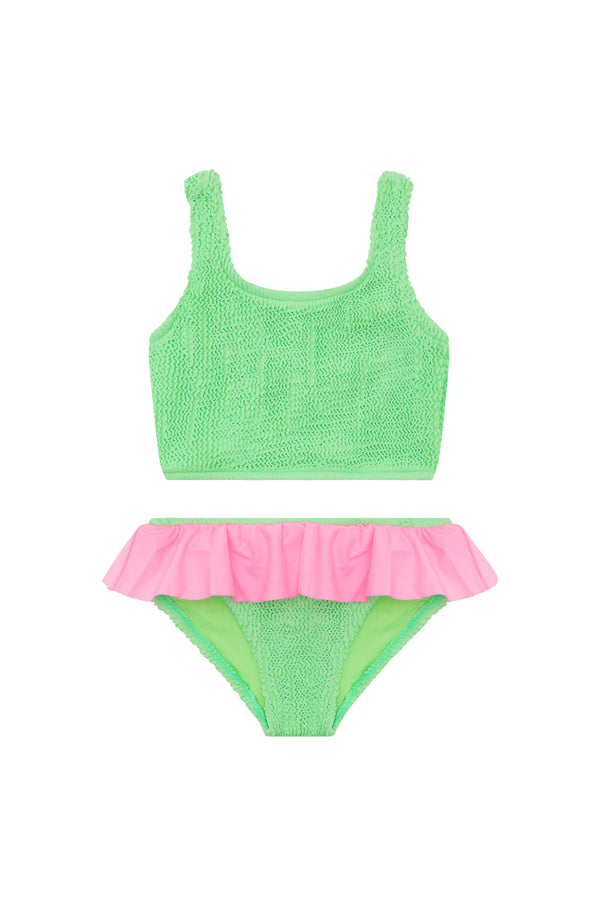 ELLIE TANK BIKINI - GREEN / PINK -<b>SPF 50+</B>