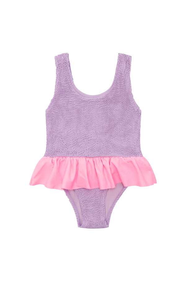 CAMILA FRILL ONE PIECE - PURPLE / PINK - <b> SPF 50+</B>