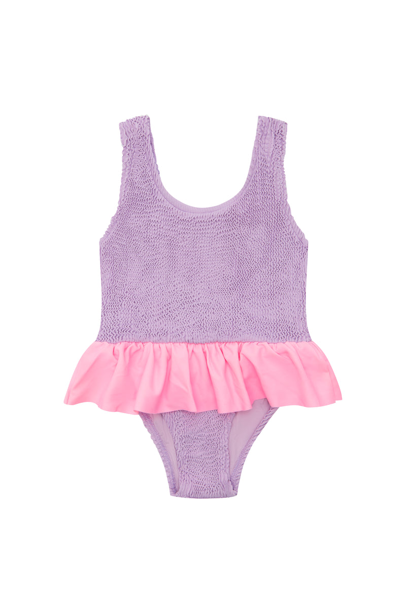 CAMILA FRILL ONE PIECE - PURPLE / PINK - <b> SPF 50+</B>