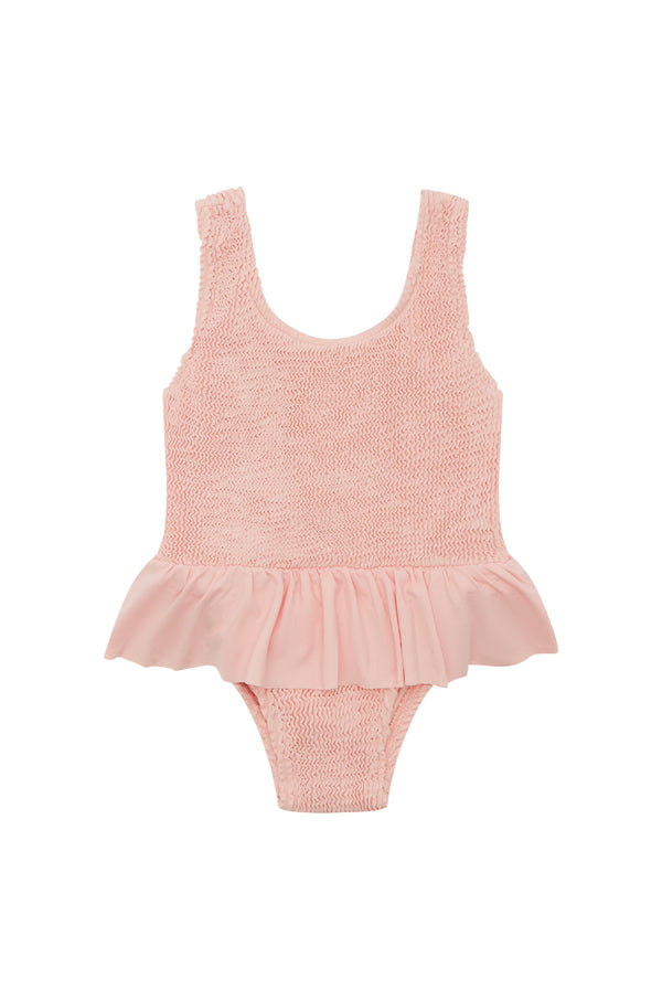 CAMILA FRILL ONE PIECE - PEACH - <B>SPF 50+</B>