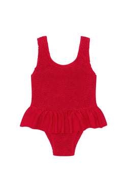 CAMILA FRILL ONE PIECE - RED - <b> NEW COLOUR - SPF 50+ </B>