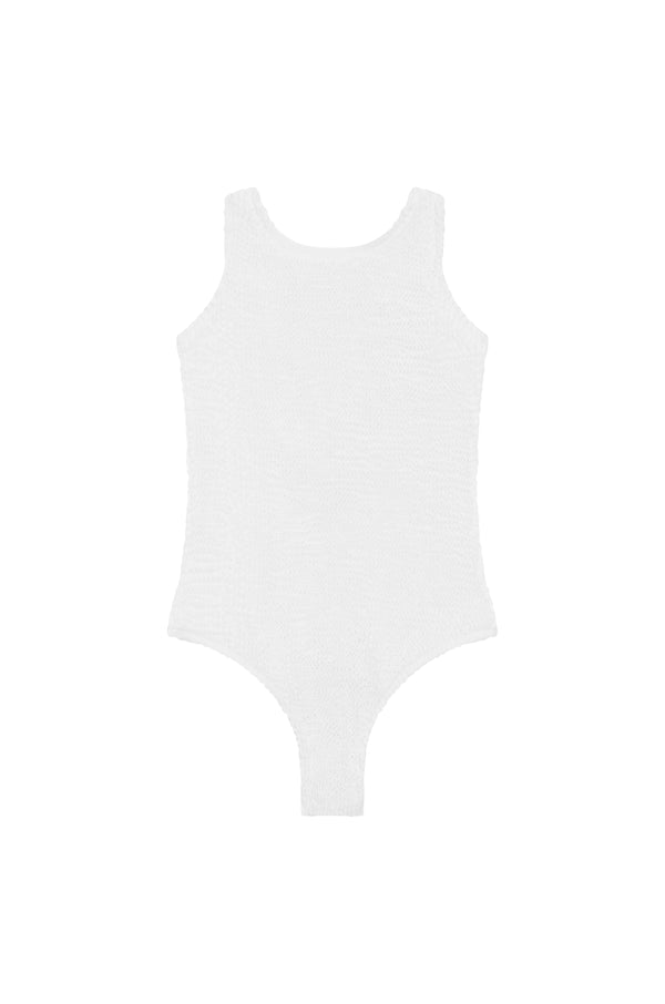 <b>NEW FIT! </B> - CLASSIC ONE PIECE - WHITE - <b>SPF 50+</B>