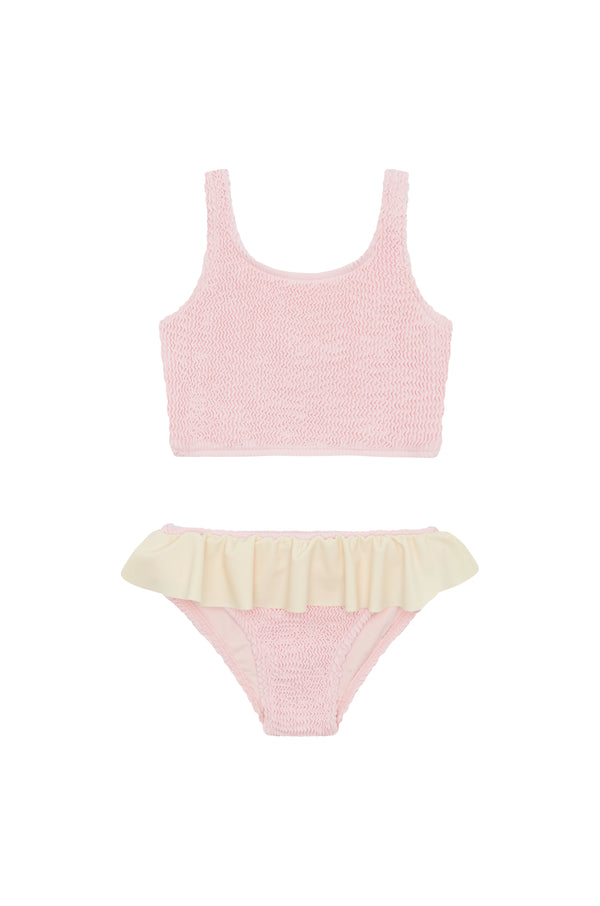 <B> NEW! </B>- ELLIE TANK BIKINI - BLUSH / CREAM - <b>SPF 50+ </B>