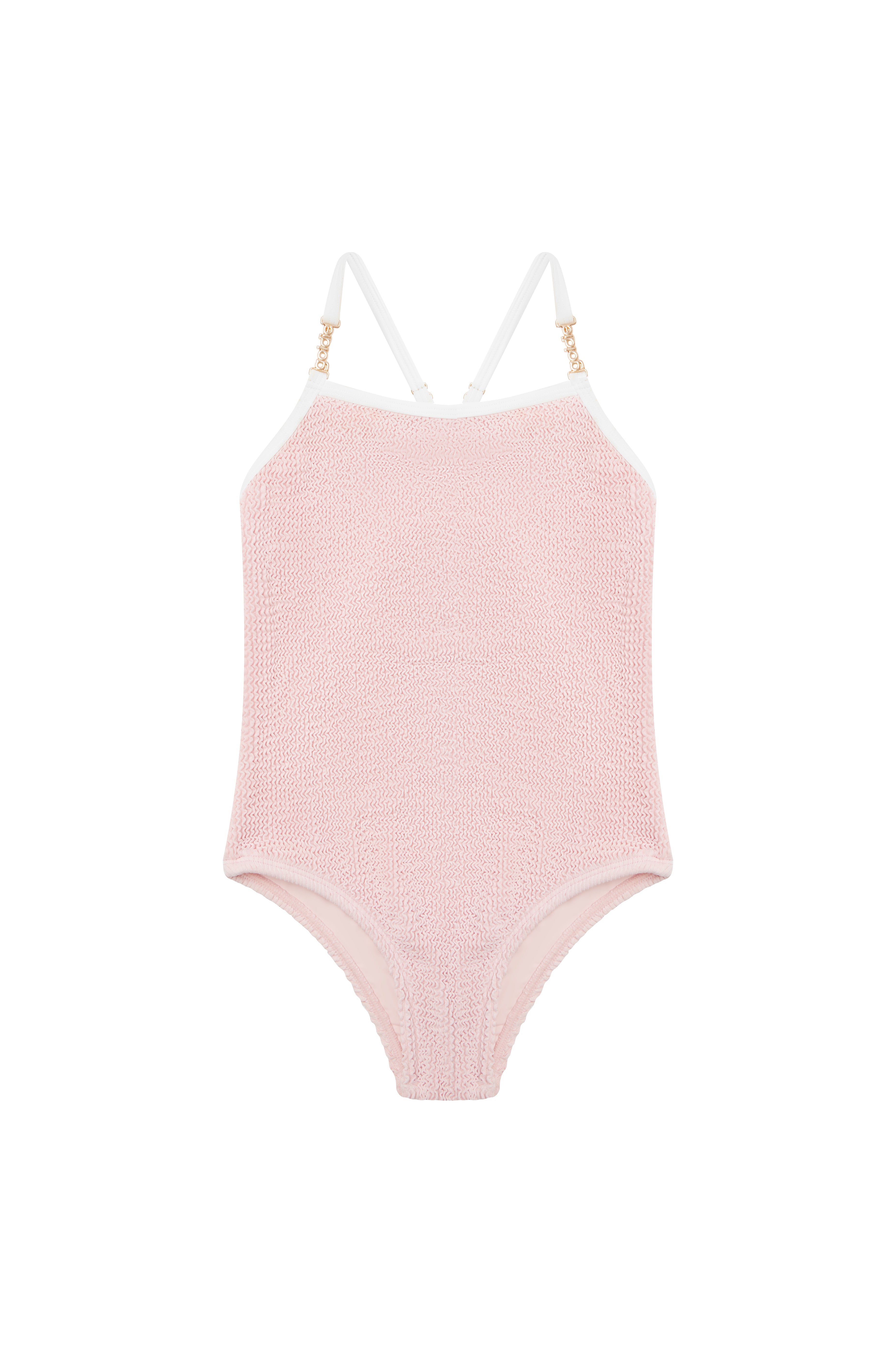 ISLA ONE PIECE - BLUSH/WHITE (KIDS)